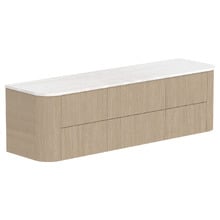 Thirroul 1800mm Wall Hung Double Vanity with Solid Surface Countertop